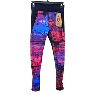 Dona Jo Track Running Pants Cleveland Marathon Leggings Limited Edition Fun Fall